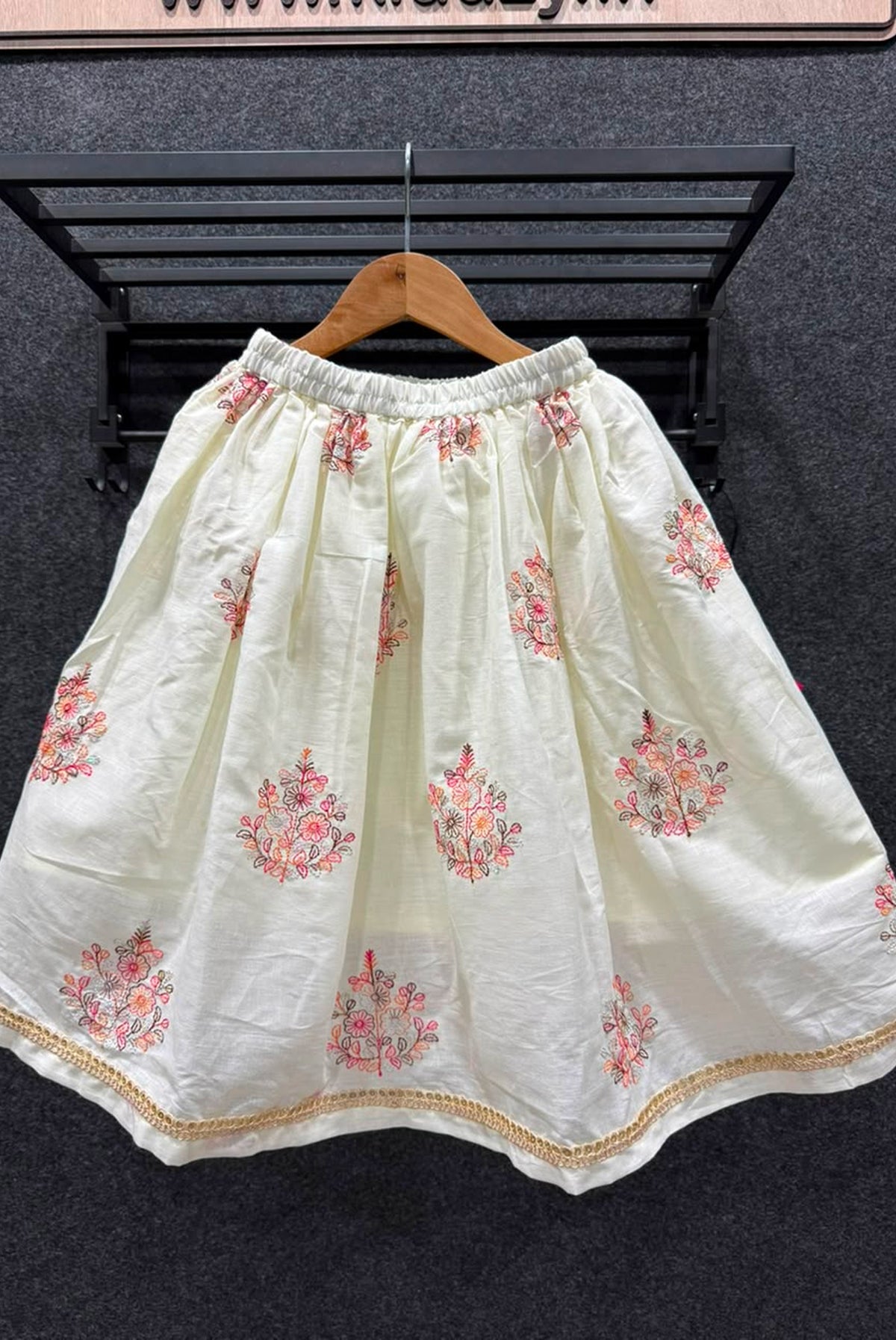 Rani Blossom – Floral Embroidered Skirt & Top Set