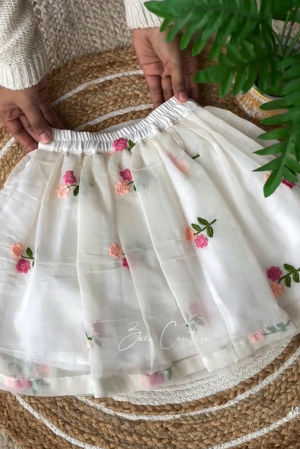 Ivory Blossom Embroidered Lehenga Choli Set