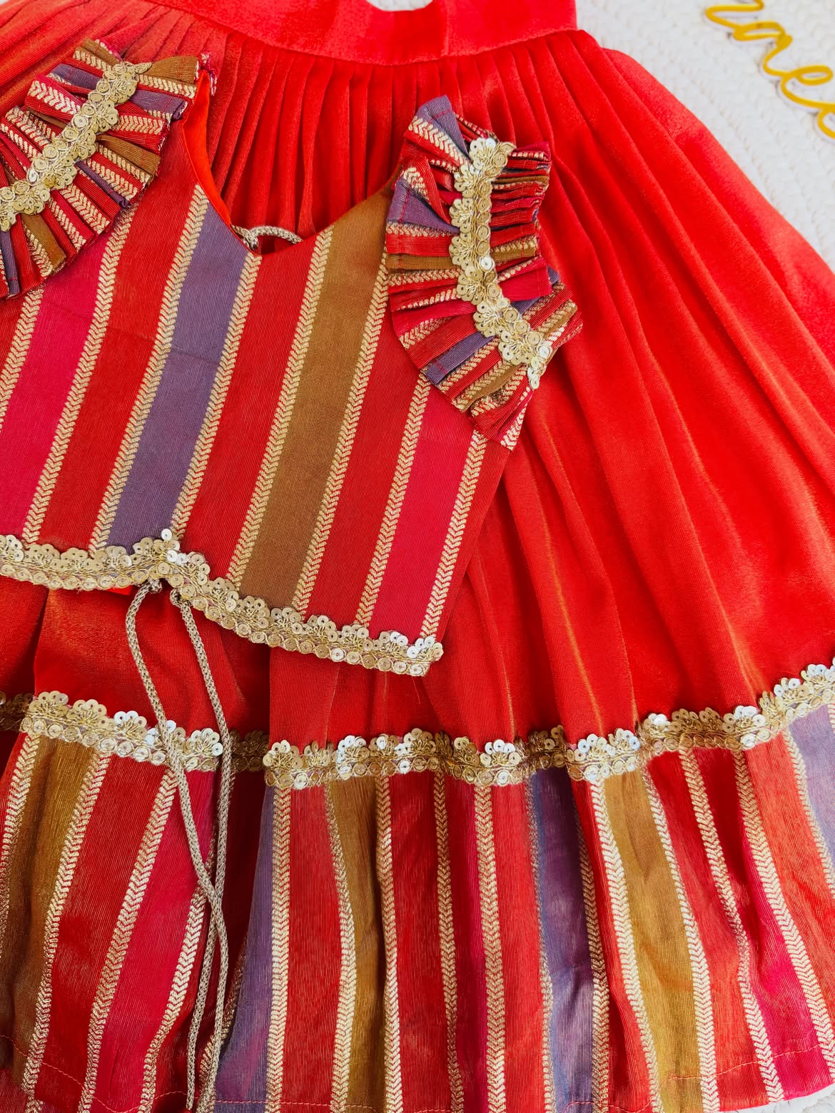 Royal Rangoli Multicolor Striped Lehenga Choli Set