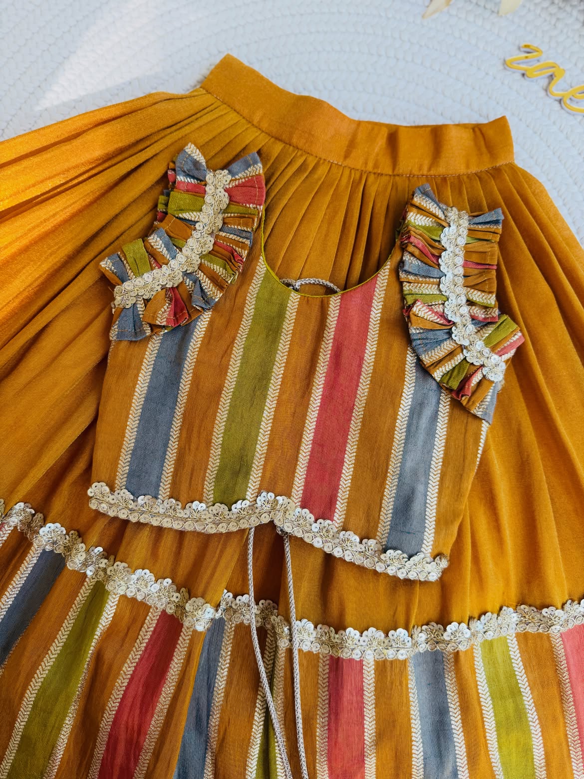 Royal Rangoli Multicolor Striped Lehenga Choli Set