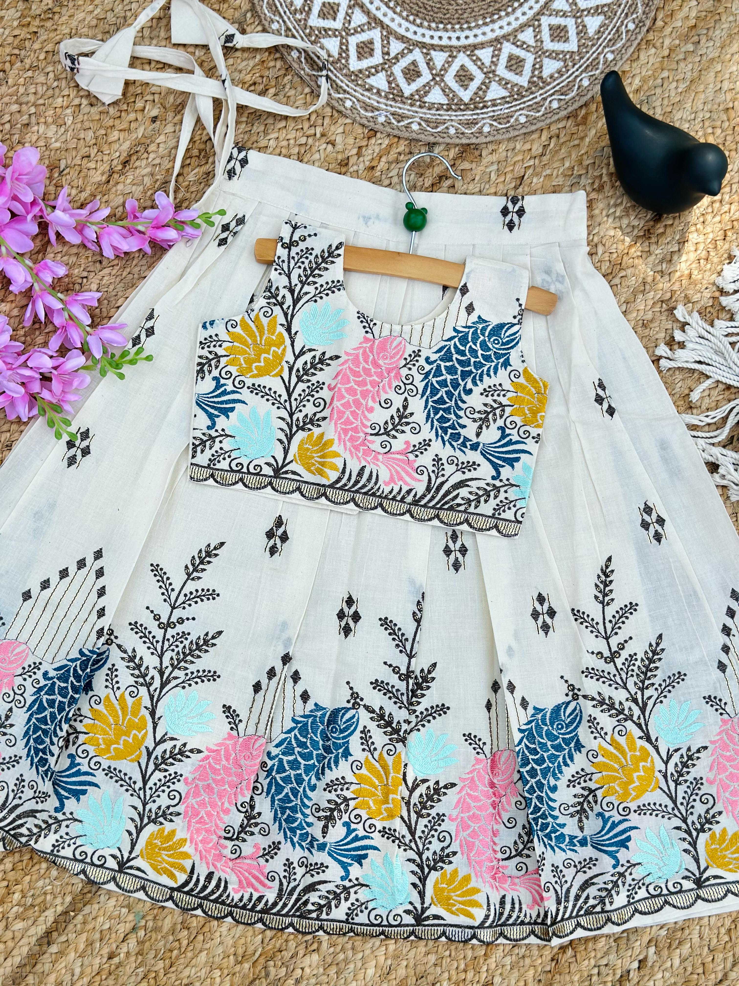 Ivory Bloom Lehenga Choli Set