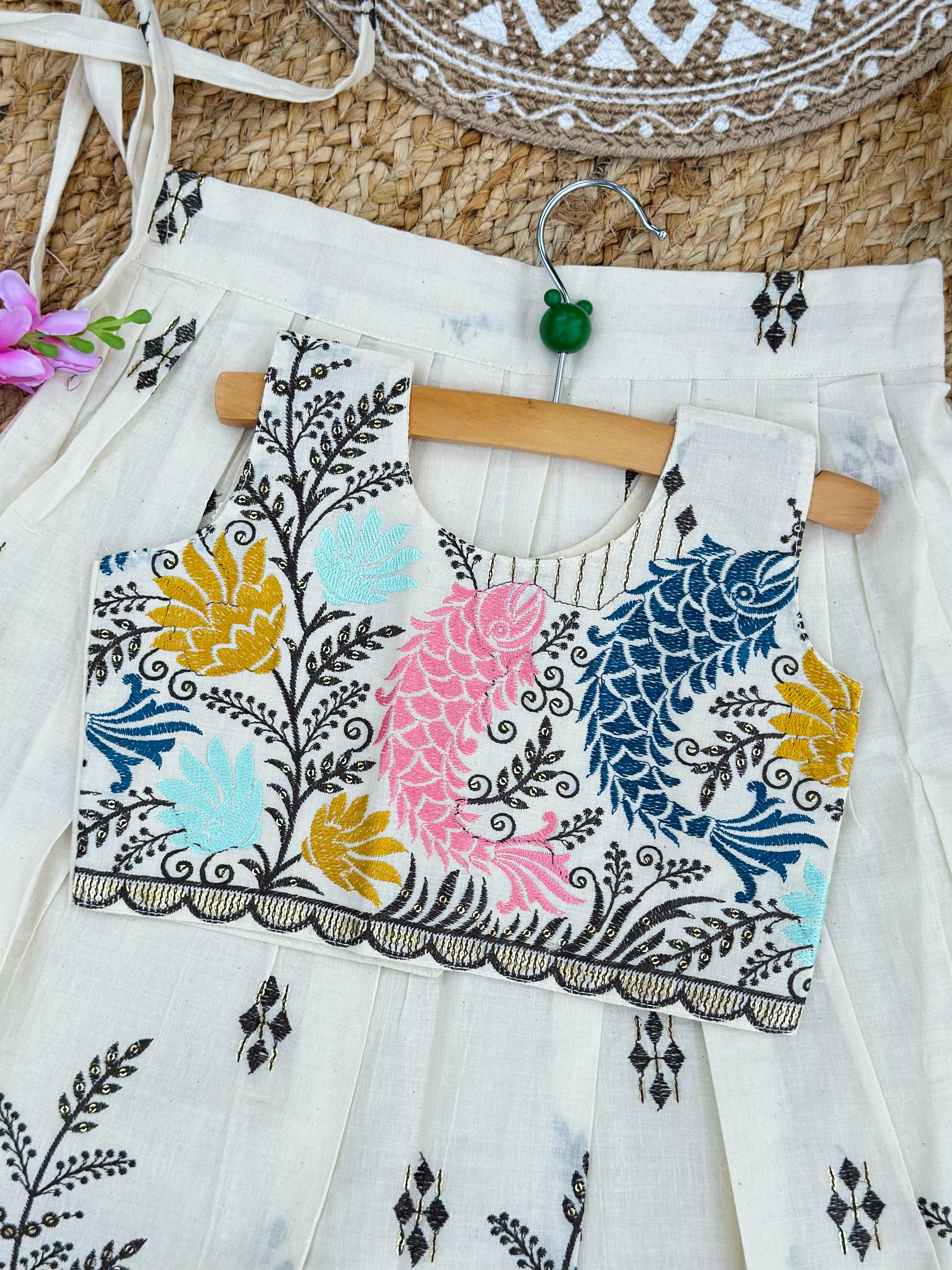 Ivory Bloom Lehenga Choli Set