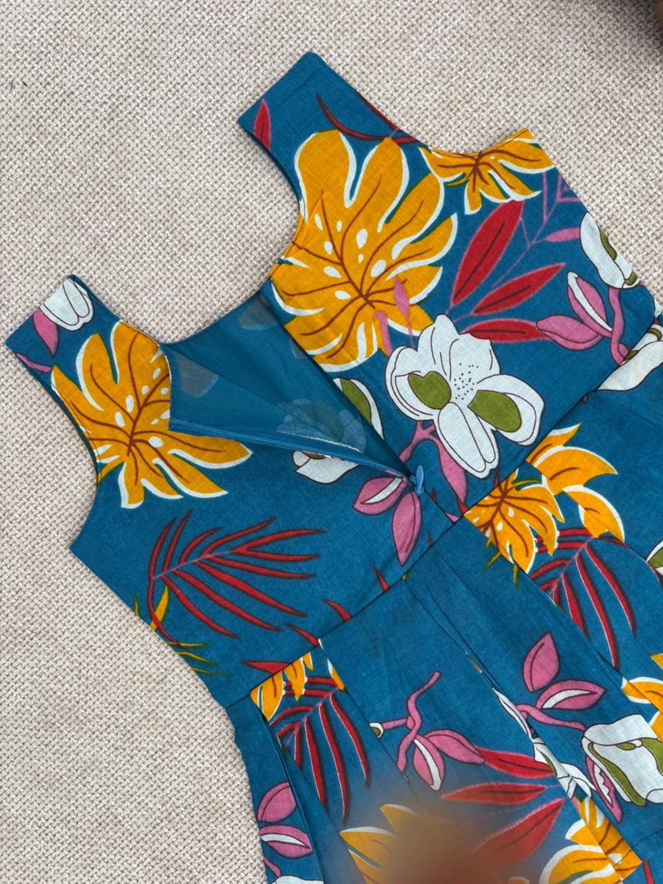 Girls’ Floral Printed Peplum Top with Pant Set
