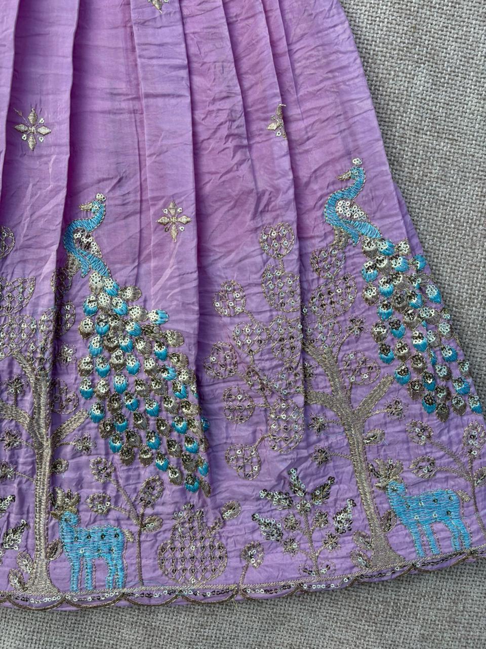 Royal Peacock Gold Crush Kids Lehenga Choli Set Season 2