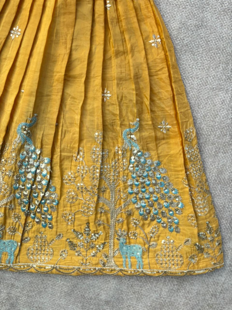 Royal Peacock Gold Crush Kids Lehenga Choli Set Season 2