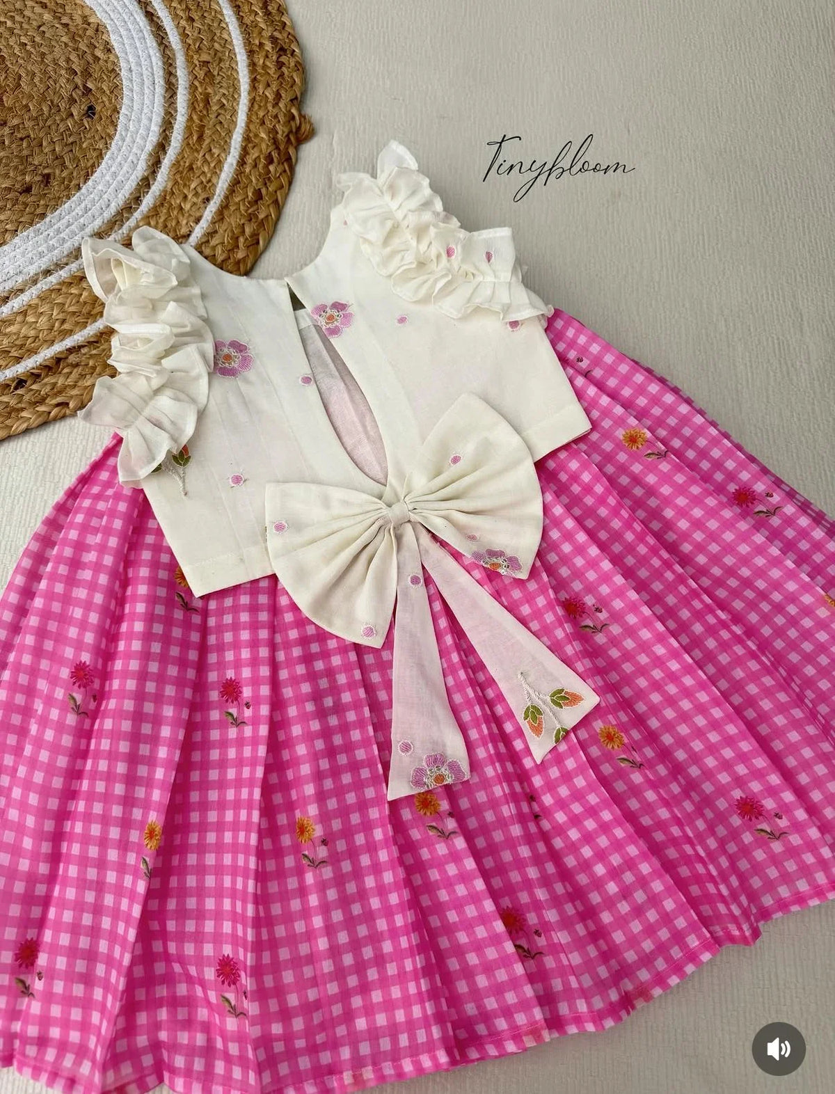 Aarini Floral Bow Flare Dress Set