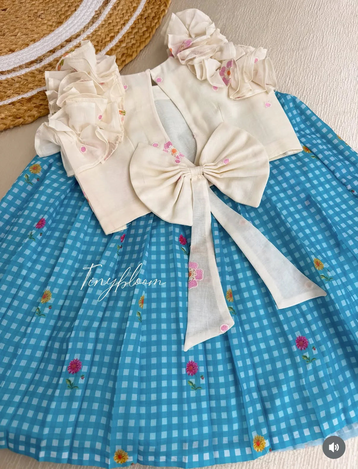 Aarini Floral Bow Flare Dress Set