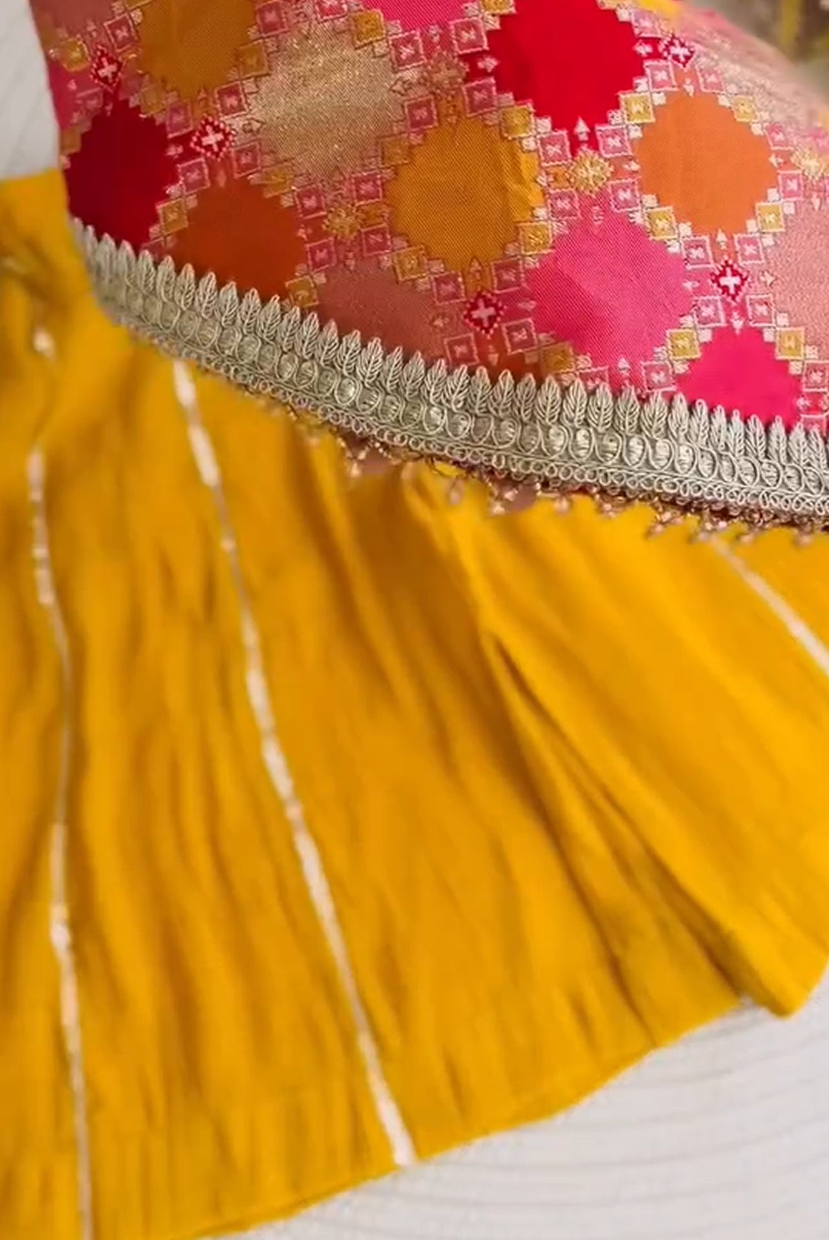 Isha Multicolor Box Mirror Charm Sharara Pair