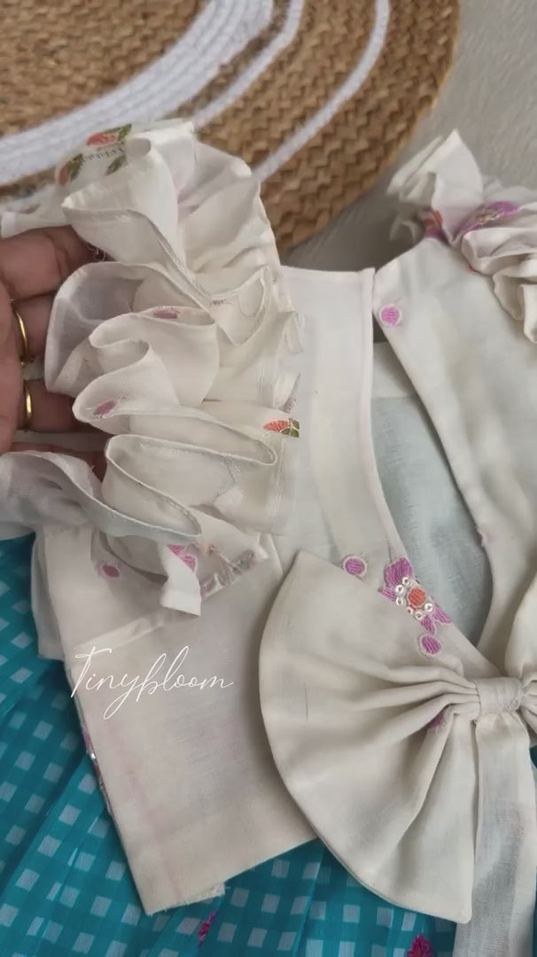 Aarini Floral Bow Flare Dress Set